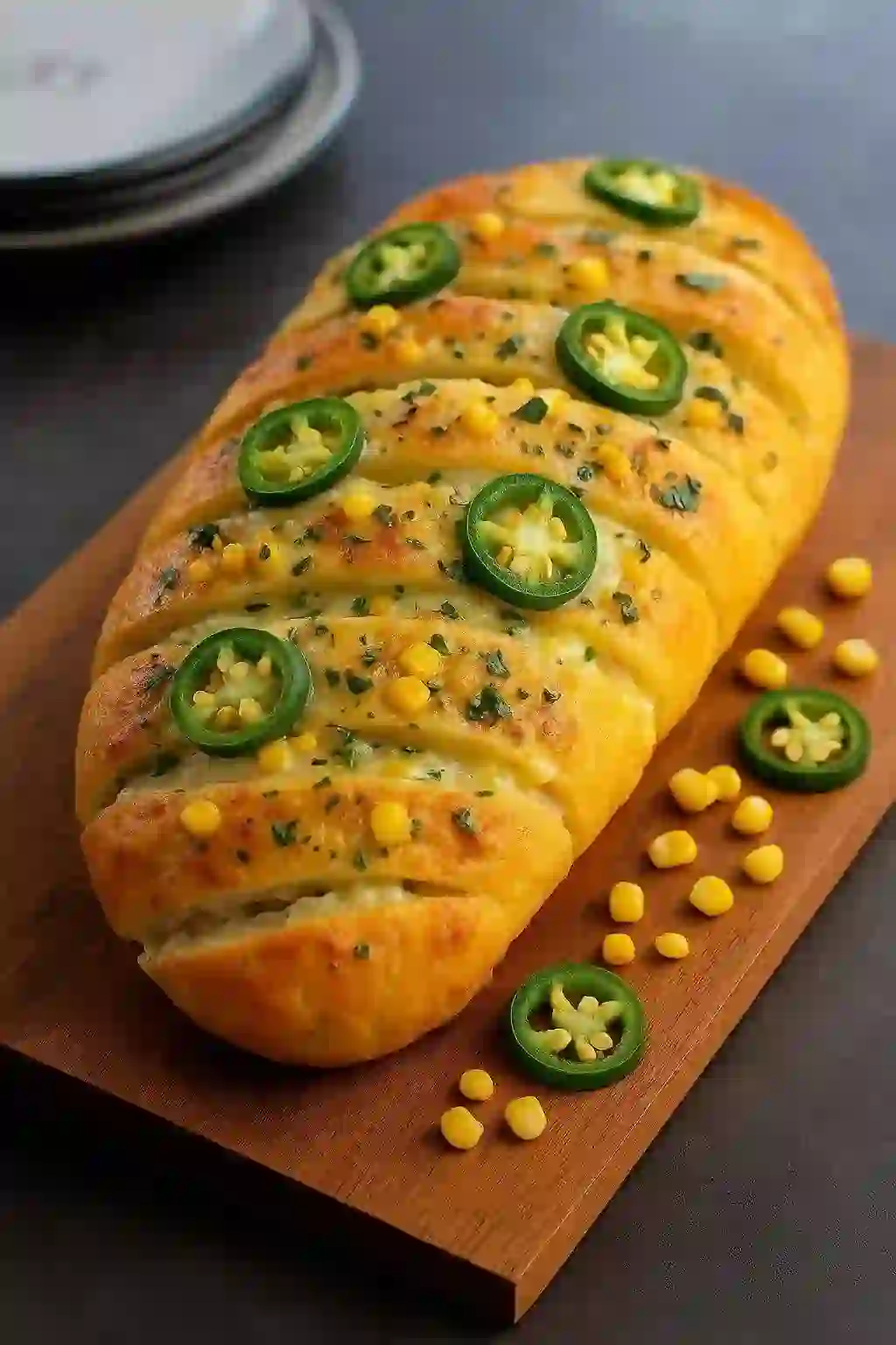 Jalapeno & Corn Garlic Bread